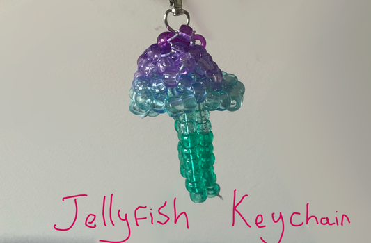 Pony Bead Jellyfish Keychain